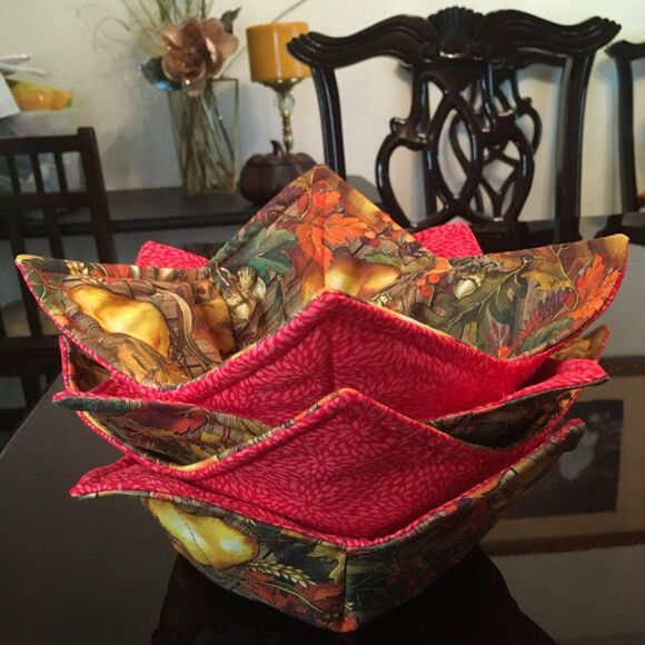 Bowl Cozies (Set of 2) Holiday Gifts and Stocking Stuffers - Picture 2 of 4